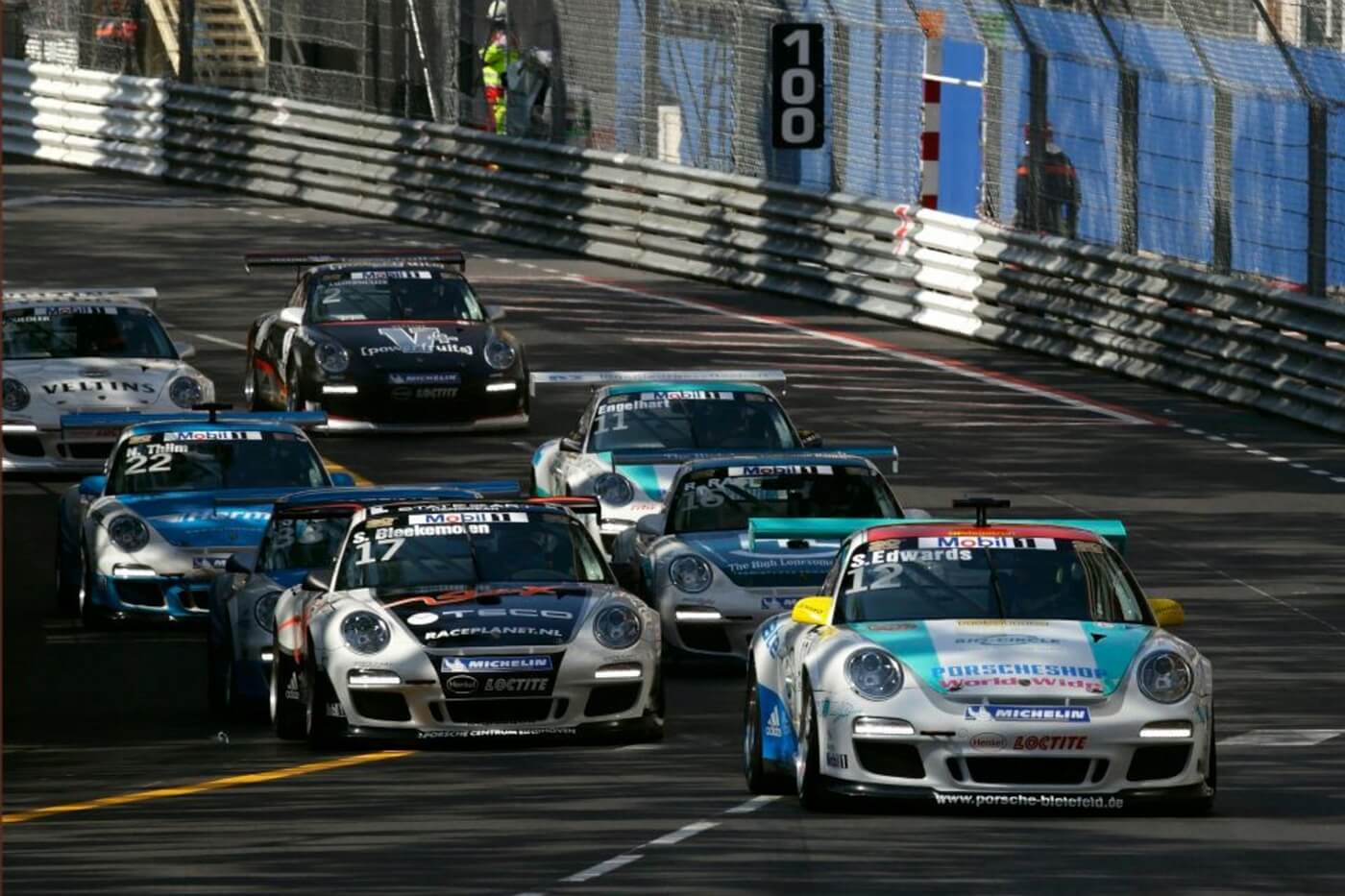 Starterfeld des Porsche Mobil 1 Supercup in Monaco