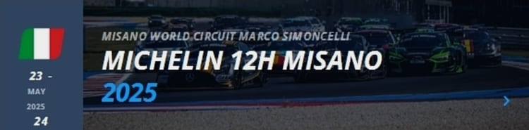 Termine 2025 von Rennsport-Veranstaltungen 12h-Rennen Misano 2025
