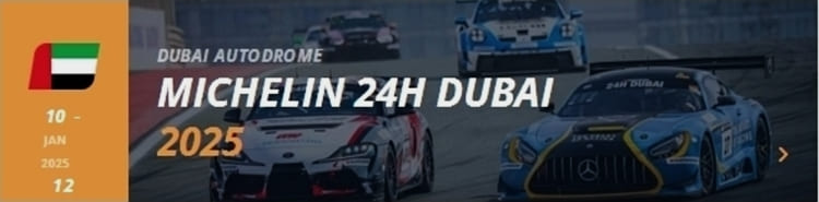 Termine 2025 von Rennsport-Veranstaltungen 24h-Rennen Dubai 2025