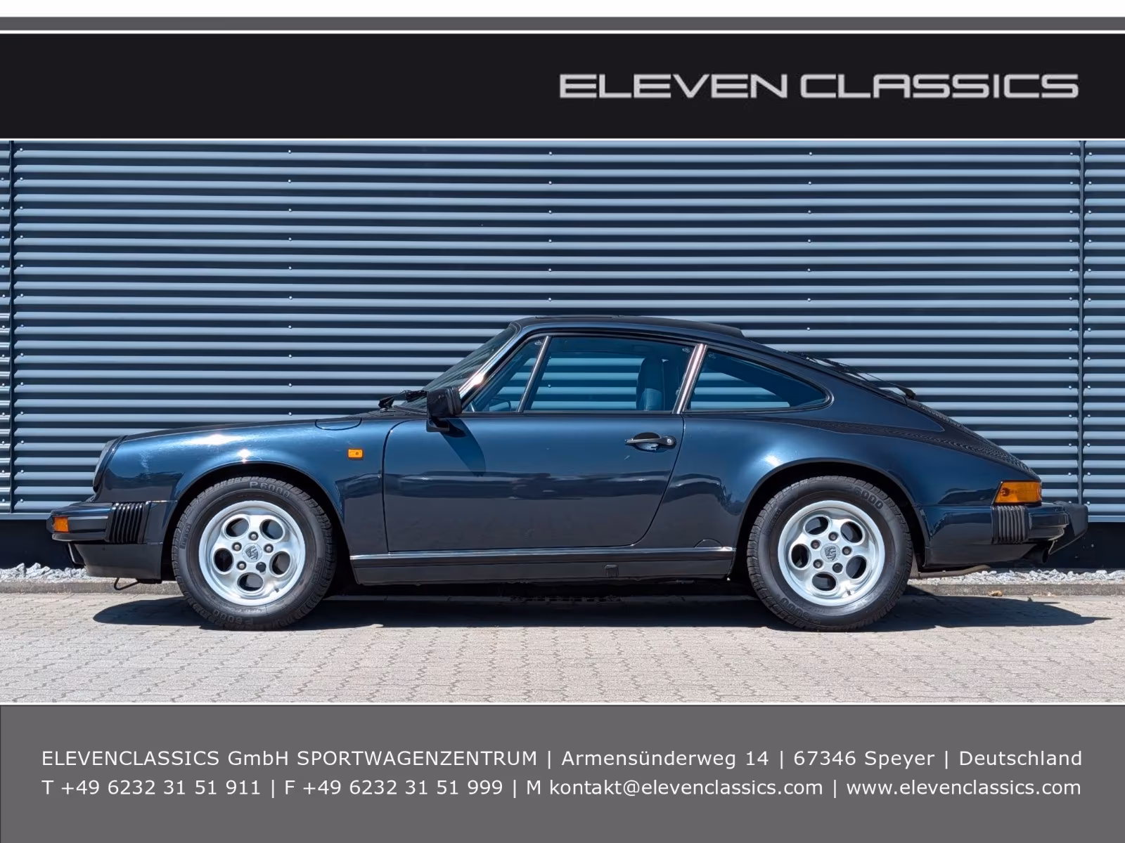 PORSCHE 911 3.2L CARRERA COUPE - 2.HAND, MARINEBLAU