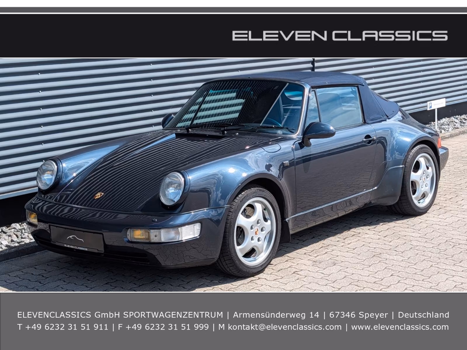 PORSCHE 964 CARRERA 2 CABRIOLET (WTL), MARINEBLAU
