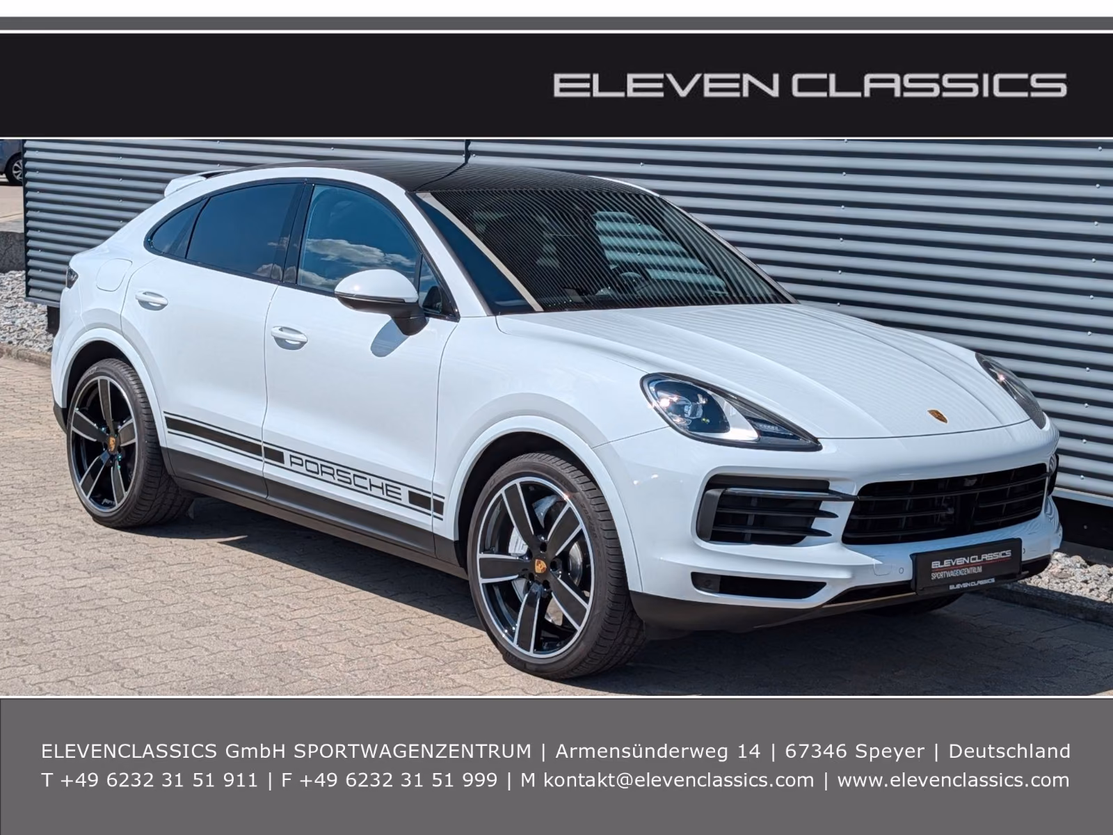 PORSCHE CAYENNE COUPE IN WEISS - 1. HAND, PANORAMA-DACH